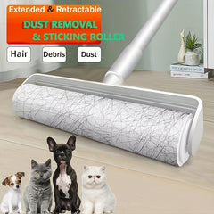 Long Handle Pet Roller Hair Remover For Dog Cat - Reusable Lint Fur Rollers