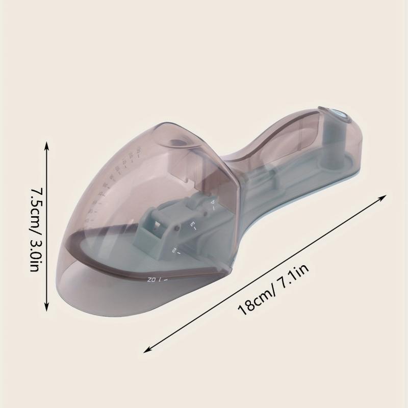 Adjustable Pet Food Scoop with Scale Measuring Cup for Cats & Dogs