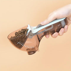 Adjustable Pet Food Scoop with Scale Measuring Cup for Cats & Dogs