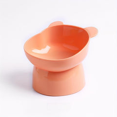 1pc Plastic Cat Elevated Food Bowl Durable Inclined Water Bowl for Indoor Cats
