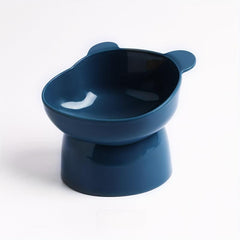 1pc Plastic Cat Elevated Food Bowl Durable Inclined Water Bowl for Indoor Cats