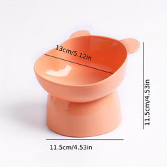 1pc Plastic Cat Elevated Food Bowl Durable Inclined Water Bowl for Indoor Cats