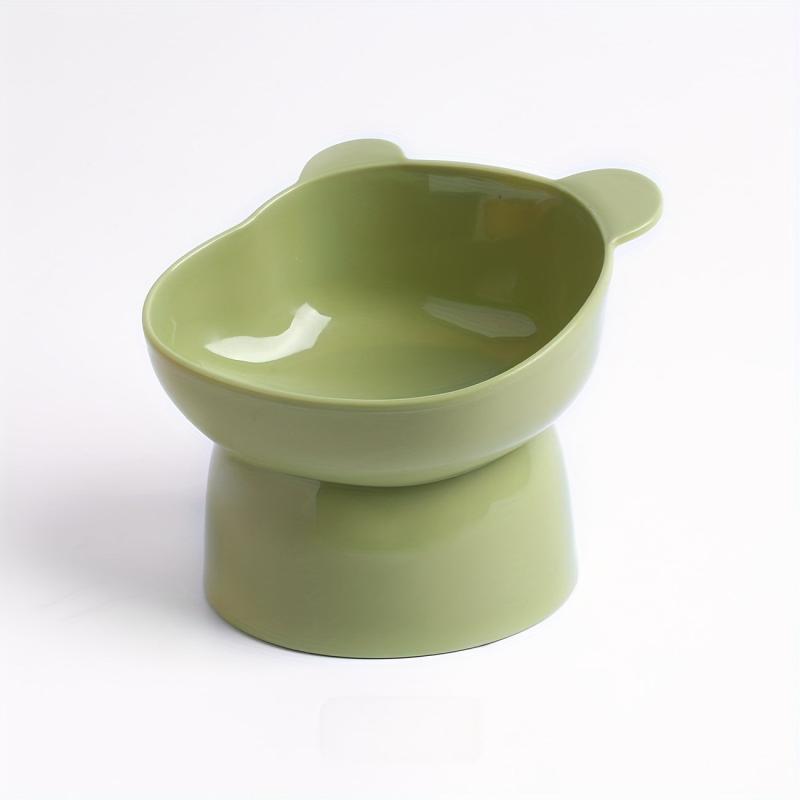 1pc Plastic Cat Elevated Food Bowl Durable Inclined Water Bowl for Indoor Cats