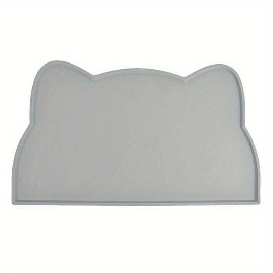 Cat Head Silicone Placemat Non Slip Leak Proof Cat Bowl Mat