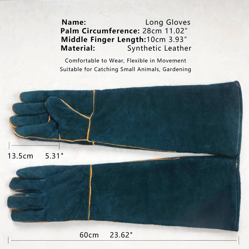 7inch Animal Handling Gloves Bite Resistant for Pet Scratching Reptiles