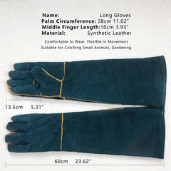 7inch Animal Handling Gloves Bite Resistant for Pet Scratching Reptiles