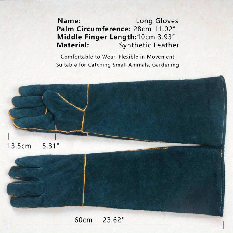 7inch Animal Handling Gloves Bite Resistant for Pet Scratching Reptiles
