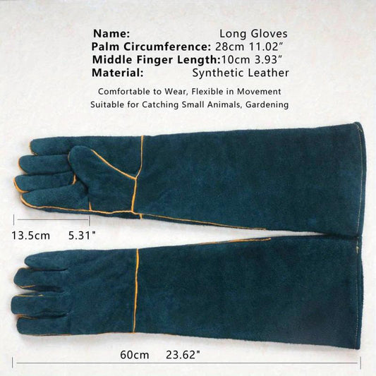 7inch Animal Handling Gloves Bite Resistant for Pet Scratching Reptiles