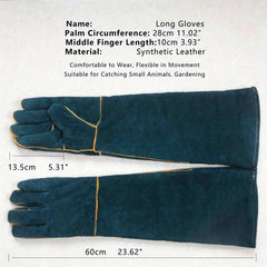 7inch Animal Handling Gloves Bite Resistant for Pet Scratching Reptiles