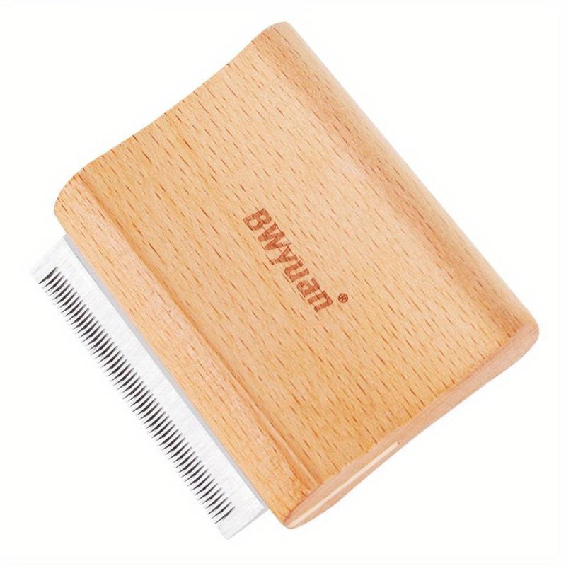 Wooden Deshedding Groom Brush for Cats, Dogs, Horses