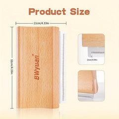 Wooden Deshedding Groom Brush for Cats, Dogs, Horses
