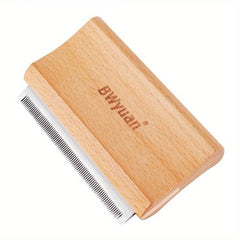 Wooden Deshedding Groom Brush for Cats, Dogs, Horses