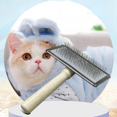 Wooden Handle Pet Comb for Cat and Dog Hair Removal