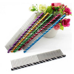 Color Stainless Steel Pet Grooming Comb for Cats and Dogs
