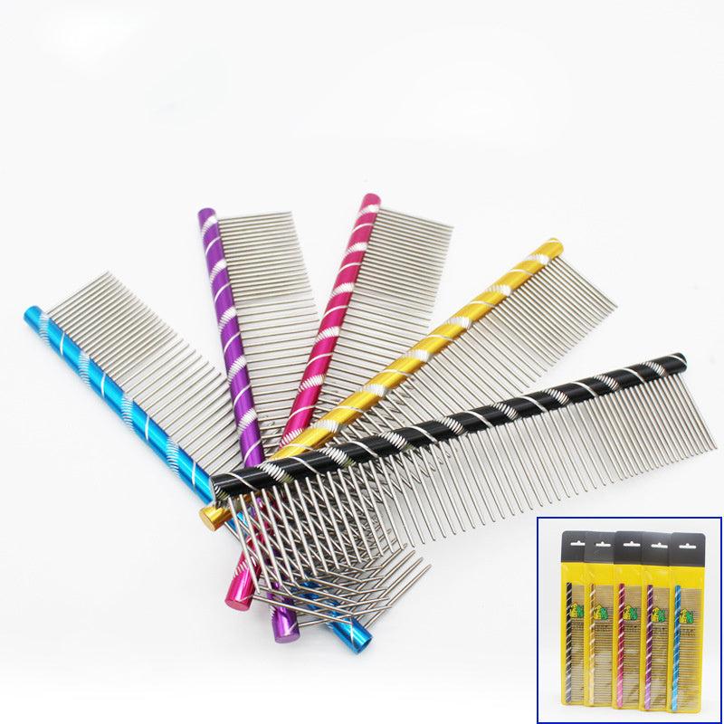 Color Stainless Steel Pet Grooming Comb for Cats and Dogs