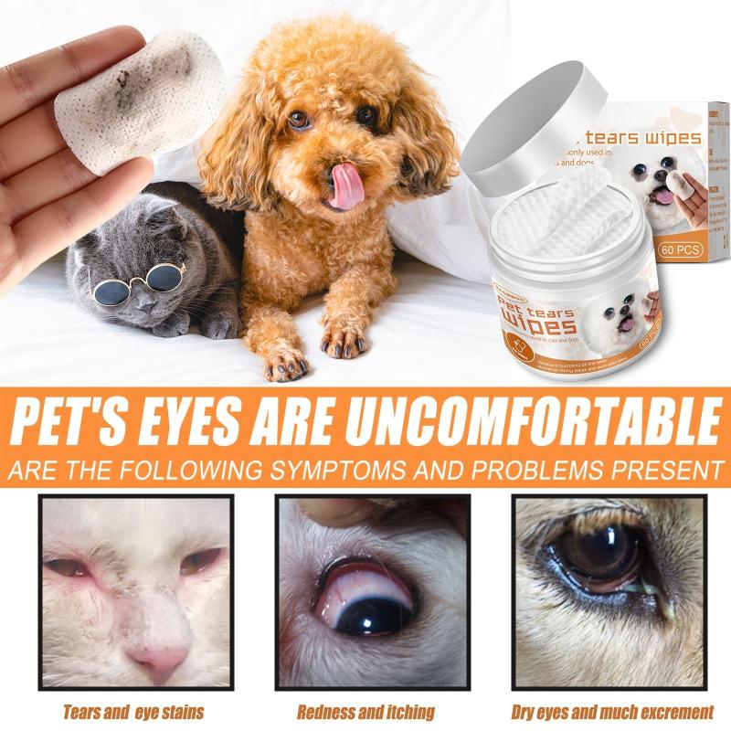 Pet Whisker Dog Cat Tear Removal Cotton Patch