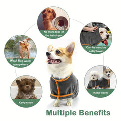 Microfiber Pet Bath Towel Quick Drying Dog Bathrobe