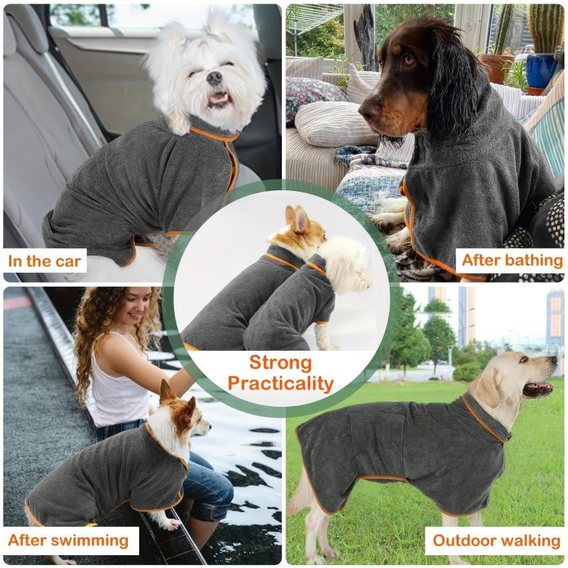 Microfiber Pet Bath Towel Quick Drying Dog Bathrobe