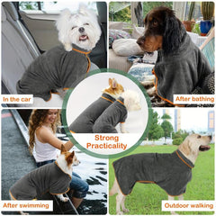 Microfiber Pet Bath Towel Quick Drying Dog Bathrobe
