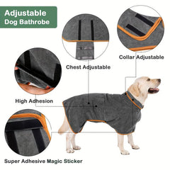 Microfiber Pet Bath Towel Quick Drying Dog Bathrobe
