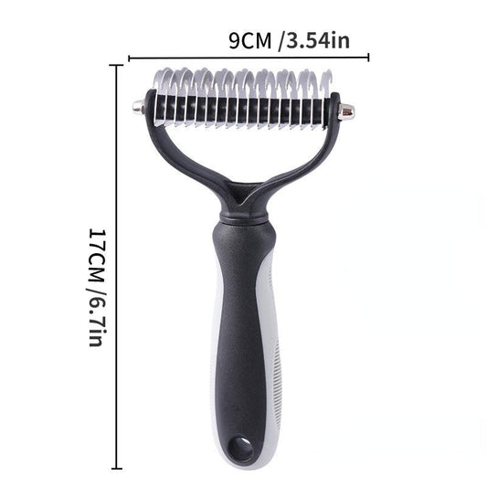 Double Sided Pet Grooming Tool for Shedding & Dematting Stainless Steel Dog Comb