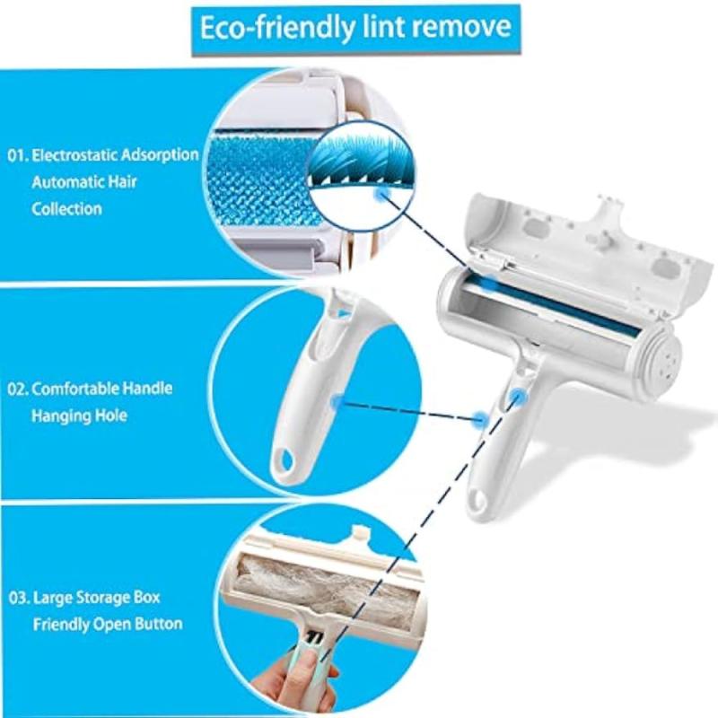 Pet Hair Remover Roller Reusable Animal Hair Removal Brush
