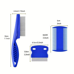 3pcs Pet Grooming Tool Set for Cats and Dogs Detangling Combs Shedding Control