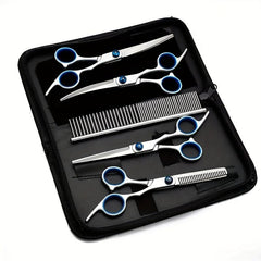 Dog Grooming Scissors Set for Hair Cutting and Thinning