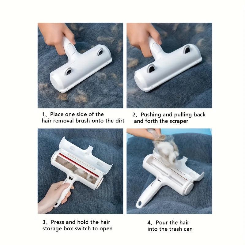 Pet Hair Remover Fabric Fuzz Brush Portable Reusable Dog Cat Lint Carpet Cleaner