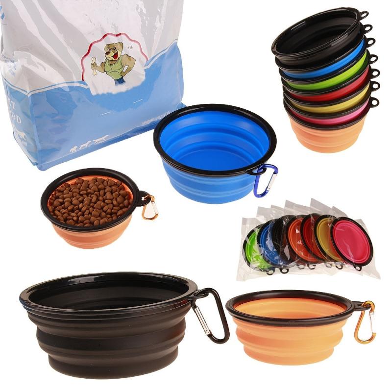 Portable Silicone Pet Food Bowl For Dogs And Cats, BPA-Free