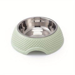 Dog Feeder Bowl Stainless Steel With Heart Pattern Stand