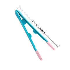 Pet Grooming Silicone Brush & Eye Tweezers for Dogs/Cats