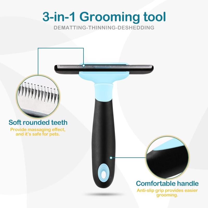 Pet Deshedding Tool for Dogs and Cats - Reduces Shedding