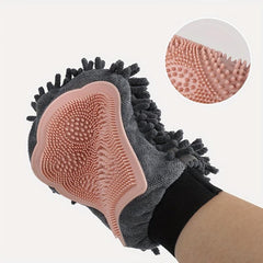 Double Sided Dog Hair Remover Glove & Towel Set