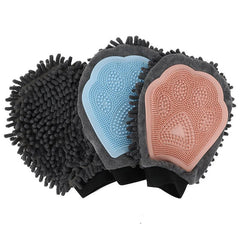 Double Sided Dog Hair Remover Glove & Towel Set