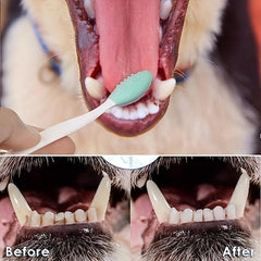 5pcs Double Sided Silicone Toothbrush Pet Brush