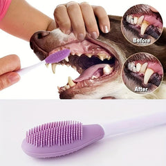 5pcs Double Sided Silicone Toothbrush Pet Brush