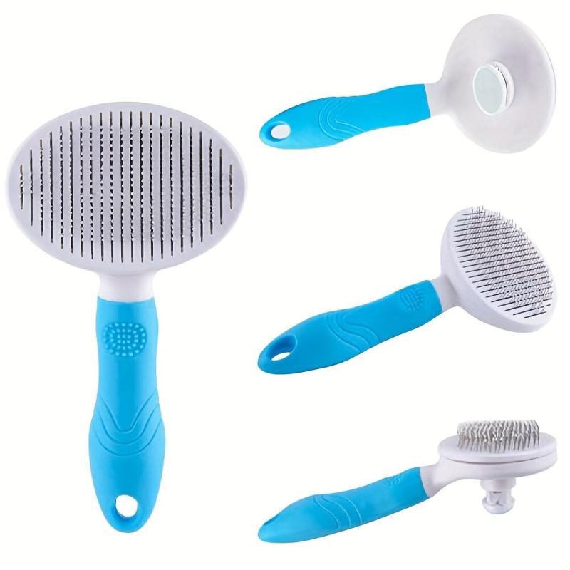 Self Cleaning Slicker Brush Non-slip Handle Cat Brush