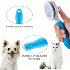 Self Cleaning Slicker Brush Non-slip Handle Cat Brush