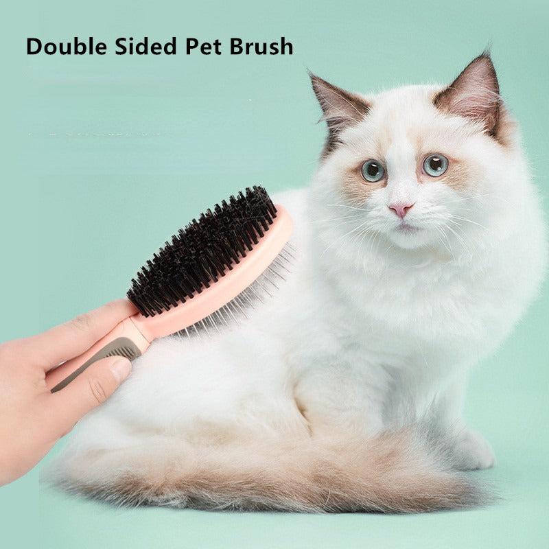 Dual Sided Dog Brush - Pin & Bristle Pet Brush