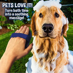 Silicone Pet Bath Brush and Cleaning Tool for Dogs and Cats - Gentle Grooming