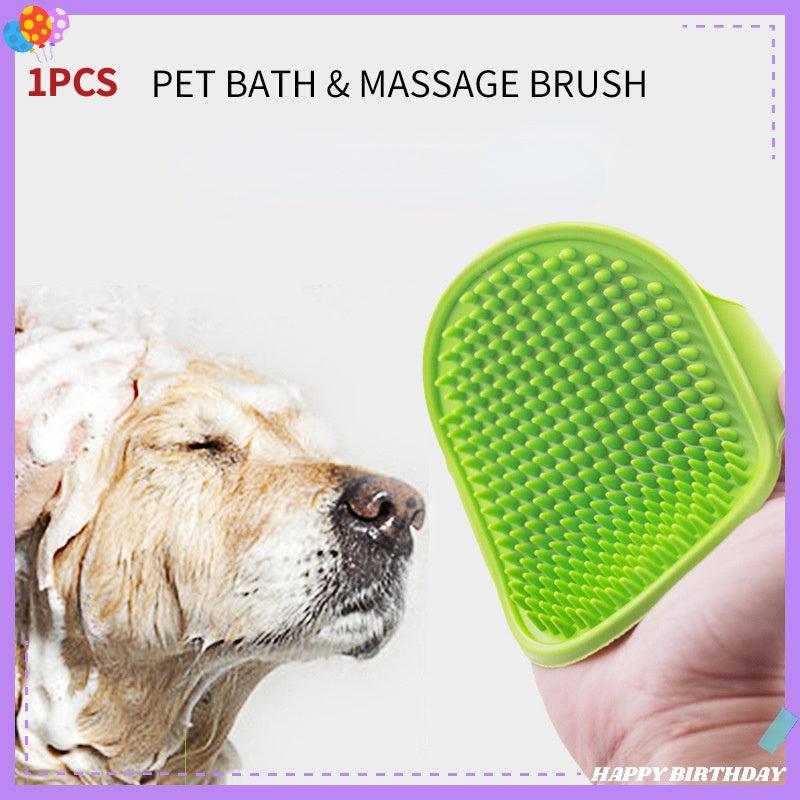 Silicone Pet Bath Brush and Cleaning Tool for Dogs and Cats - Gentle Grooming