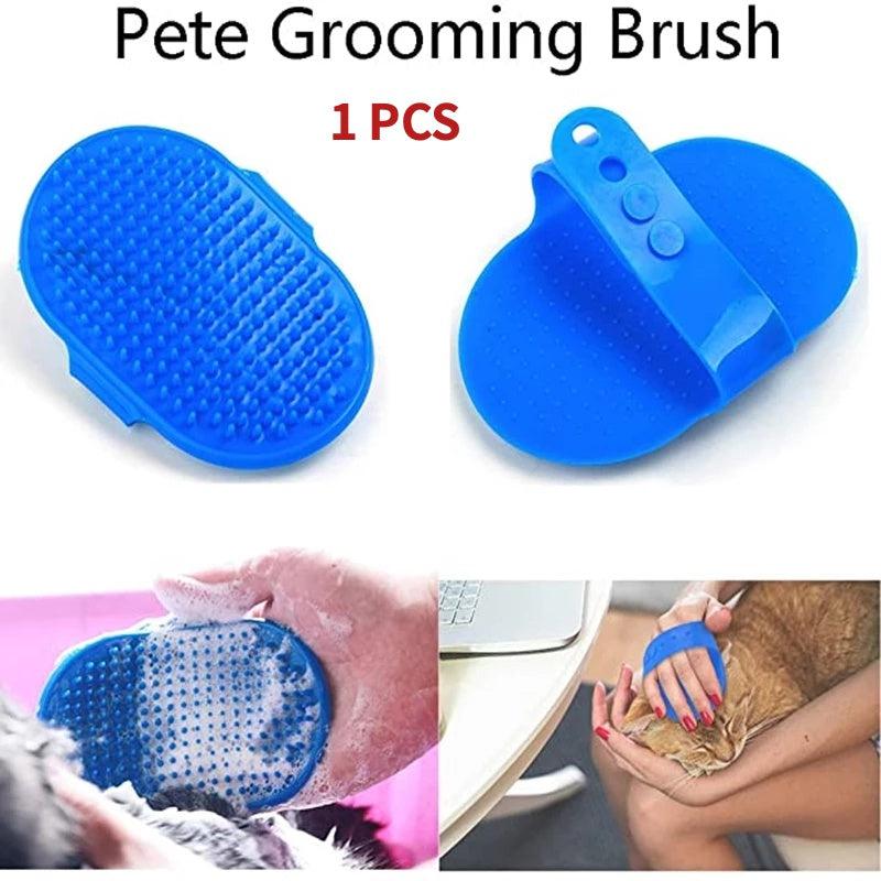 Silicone Pet Bath Brush and Cleaning Tool for Dogs and Cats - Gentle Grooming