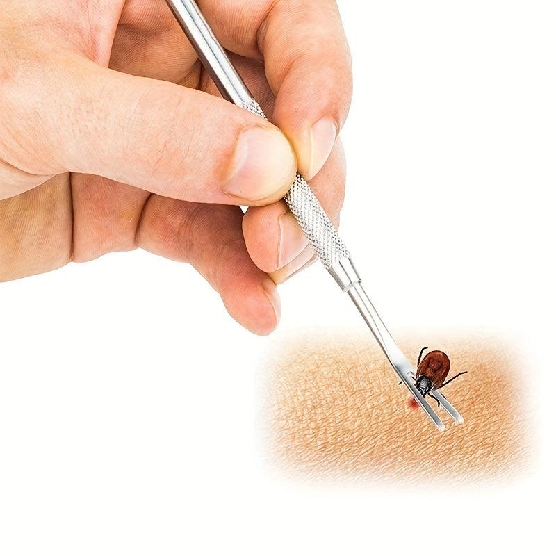 Stainless Steel Pet Tick Clip for Flea and Mite Removal