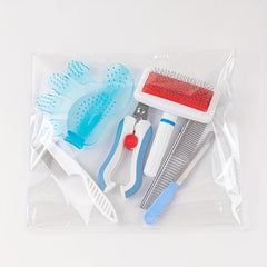 Pet Grooming Set Nail Clippers Comb Brush & Massage
