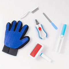 Pet Grooming Set Nail Clippers Comb Brush & Massage