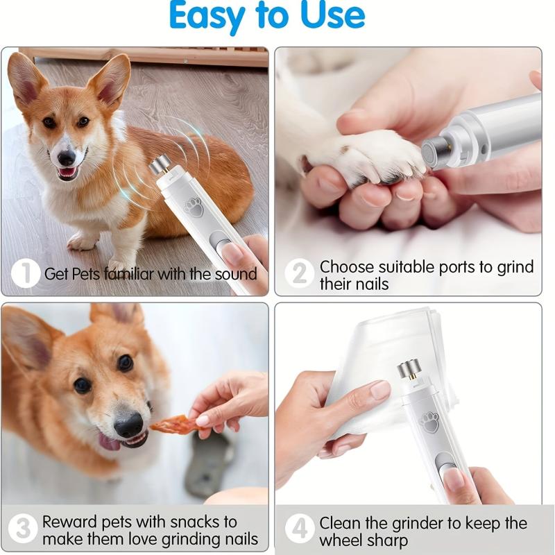 LED Pet Nail Grinder for Dogs & Cats - Paws Grooming Tool