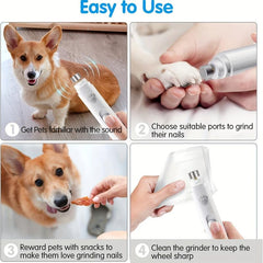 LED Pet Nail Grinder for Dogs & Cats - Paws Grooming Tool