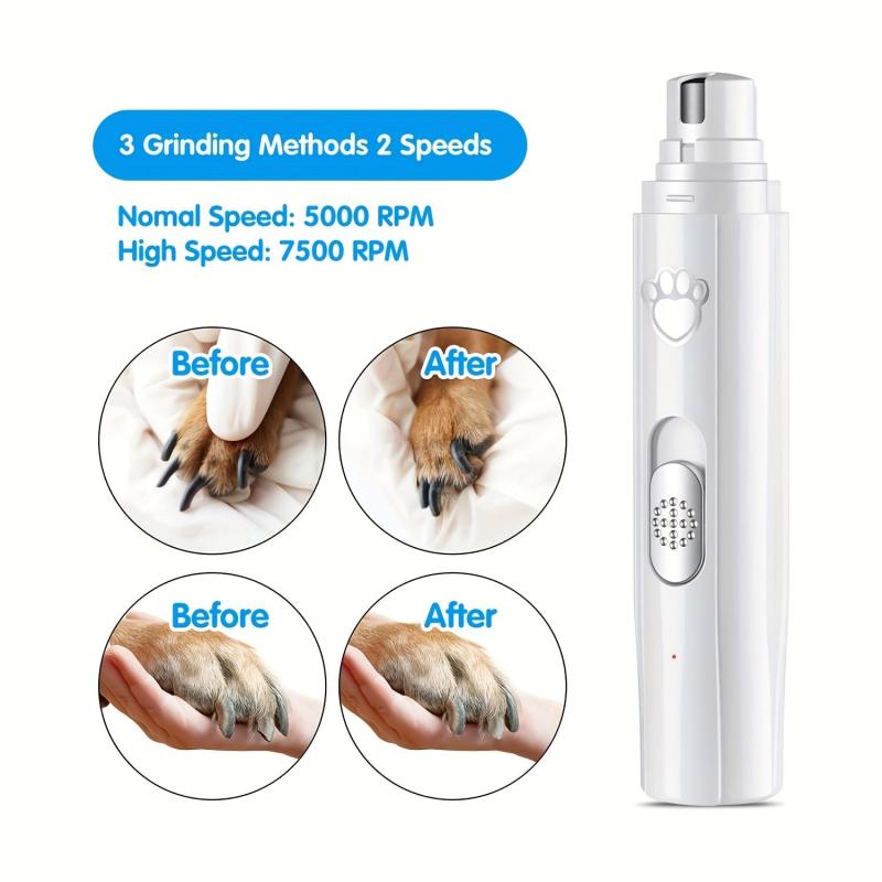 LED Pet Nail Grinder for Dogs & Cats - Paws Grooming Tool