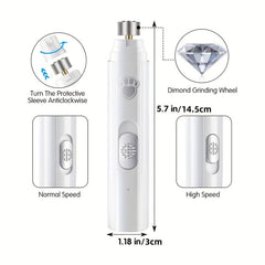LED Pet Nail Grinder for Dogs & Cats - Paws Grooming Tool